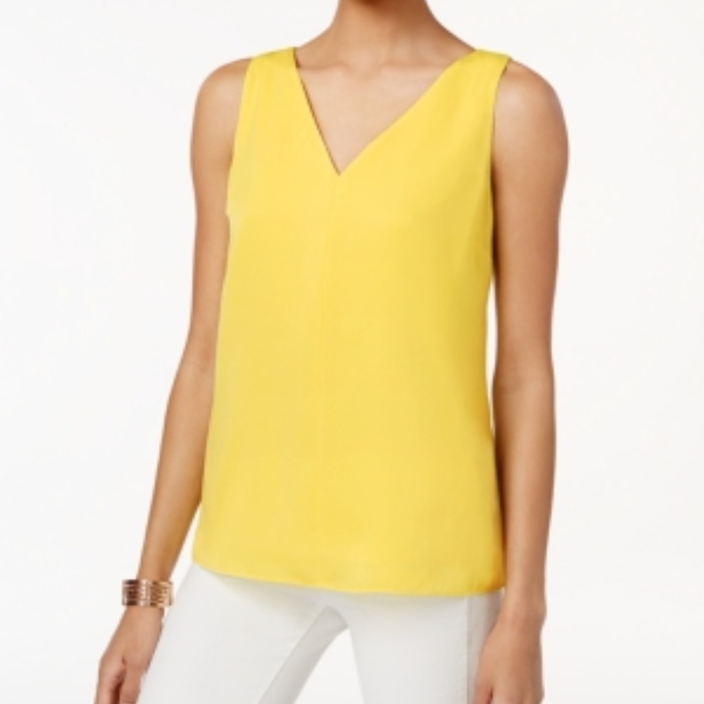 Bar III Womens V-Back Knit Blouse